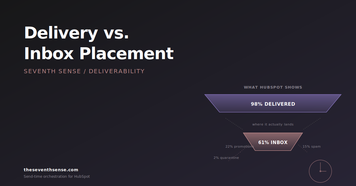 Email delivery rate versus true inbox placement